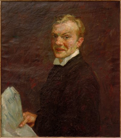 自画像（笑 作： Max Beckmann
