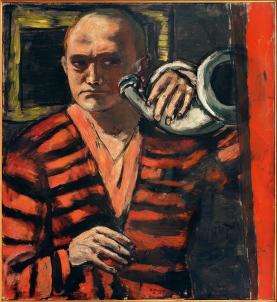 角笛を持った自画像 作： Max Beckmann