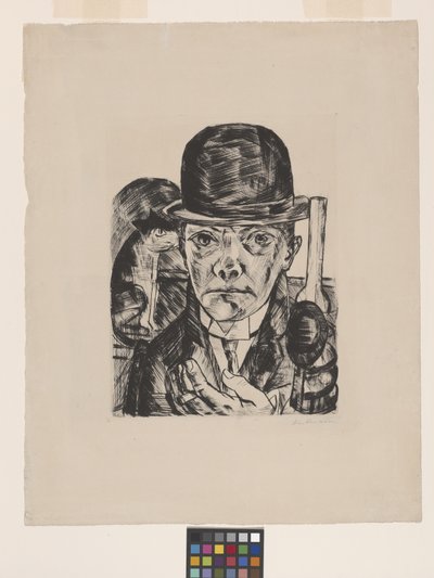 Omakuva Bowler Hatissa 作： Max Beckmann