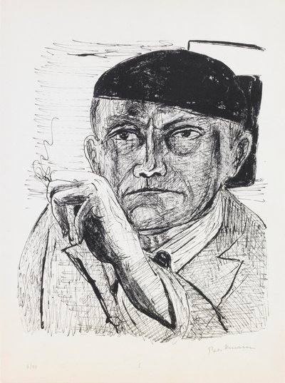 自画像、ポートフォリオ「Day and Dream」のプレート1 作： Max Beckmann