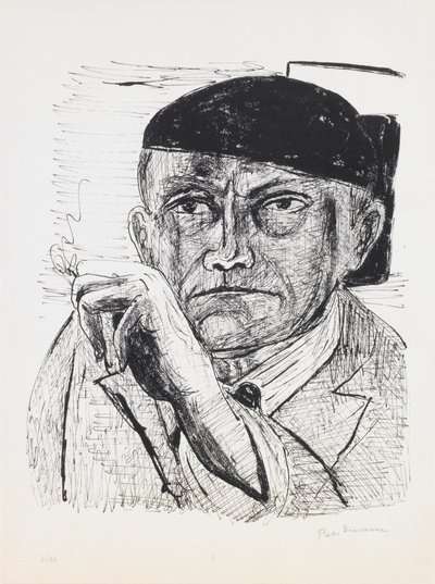 自画像、ポートフォリオ「Day and Dream」のプレート1 作： Max Beckmann