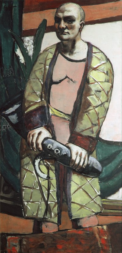 サクソフォンを持った自画像 作： Max Beckmann