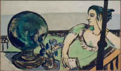 海辺で考え事をする女性 作： Max Beckmann