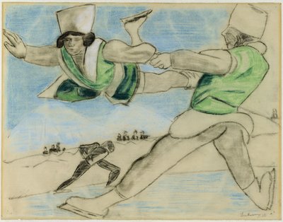 Patinadores em Davos 作： Max Beckmann