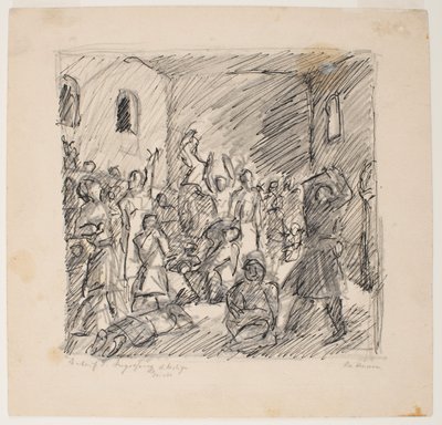 聖霊を受けるためのスケッチ 作： Max Beckmann