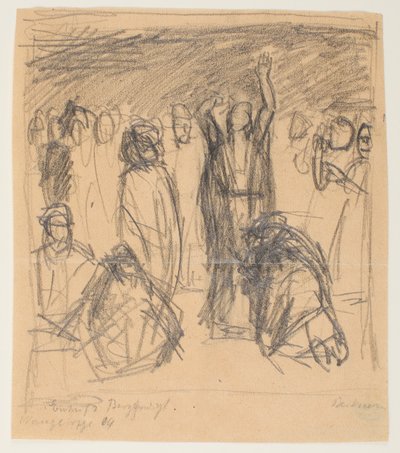 山上の垂訓のスケッチ 作： Max Beckmann