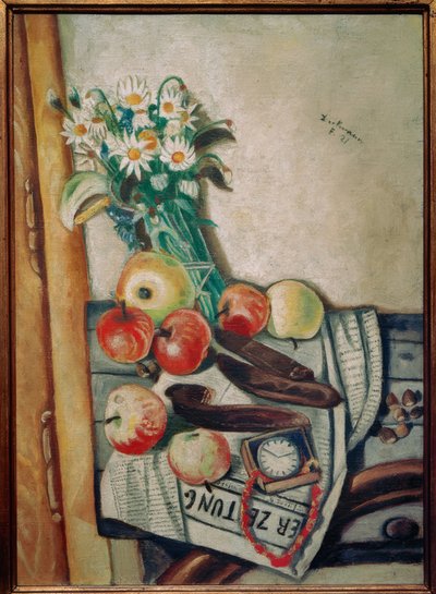 ヒナギクのある静物画 作： Max Beckmann