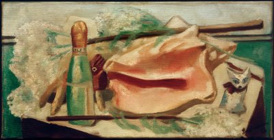 ピンクシェルのある静物画 作： Max Beckmann