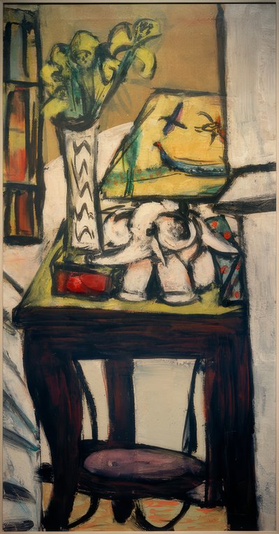 ナイトランプのある静物画 作： Max Beckmann