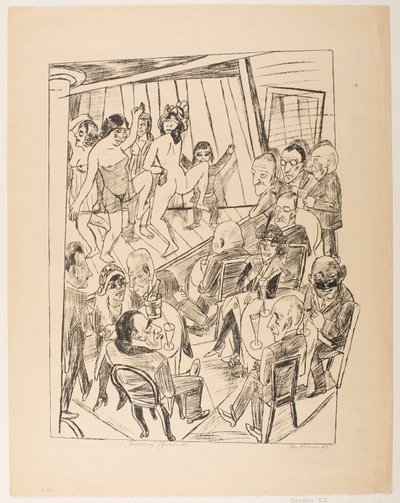 ストリップ、シリーズ「ベルリンへの旅 1922」のプレート 4 作： Max Beckmann
