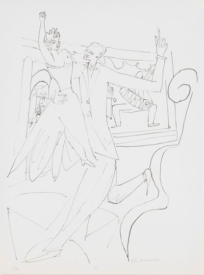 タンゴ、ポートフォリオ「Day and Dream」のプレート 4 作： Max Beckmann
