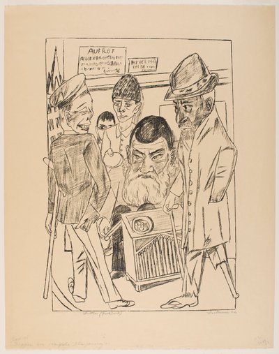 ベガーズ、シリーズ「ベルリンへの旅1922」のプレート7 作： Max Beckmann