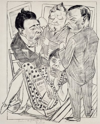 マックス・ベックマン (1884-1950) 作、リトグラフ。 20世紀ドイツ。 作： Max Beckmann