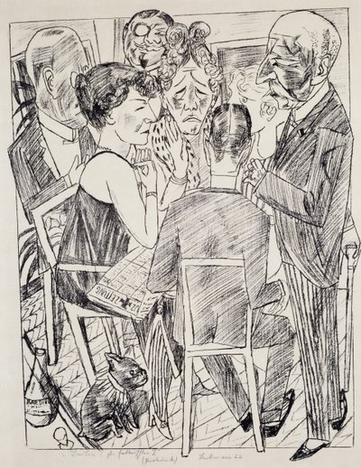 マックス・ベックマン (1884-1950) 作、リトグラフ。 20世紀ドイツ。 作： Max Beckmann