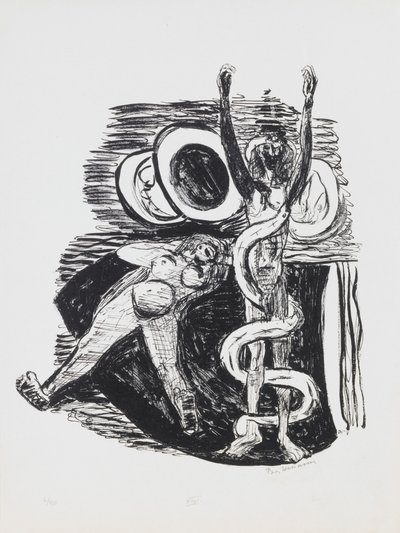 The Fall of Man、ポートフォリオ「Day and Dream」のプレート 14 作： Max Beckmann