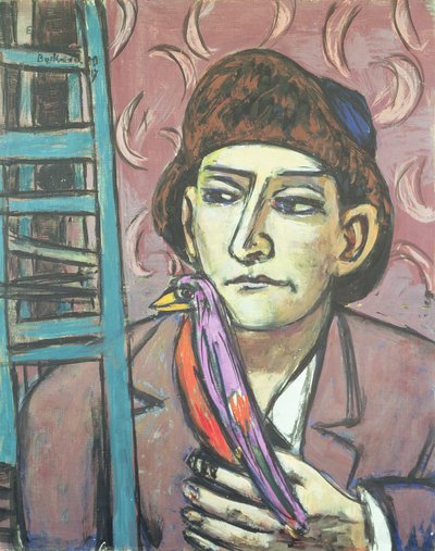 鳥を持つ男 作： Max Beckmann