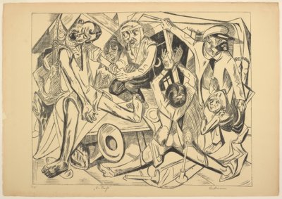 夜、「Die Hölle」の7番プレート 作： Max Beckmann