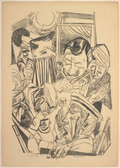 愛国歌」（「Die Hölle」より第9番プレート 作： Max Beckmann