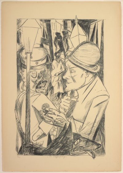 帰り道」「Die Hölle」のプレート2 作： Max Beckmann