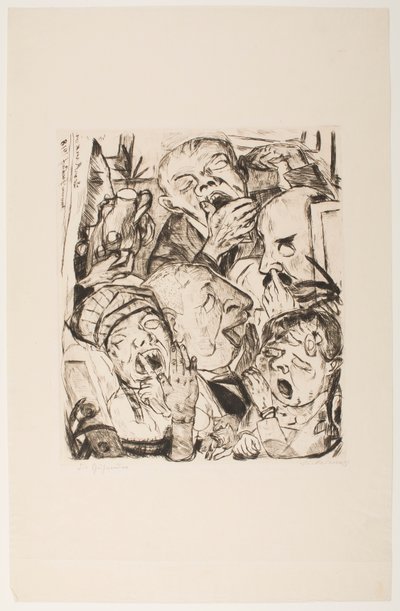 The Yawners、ポートフォリオ「Faces」のプレート 7 作： Max Beckmann