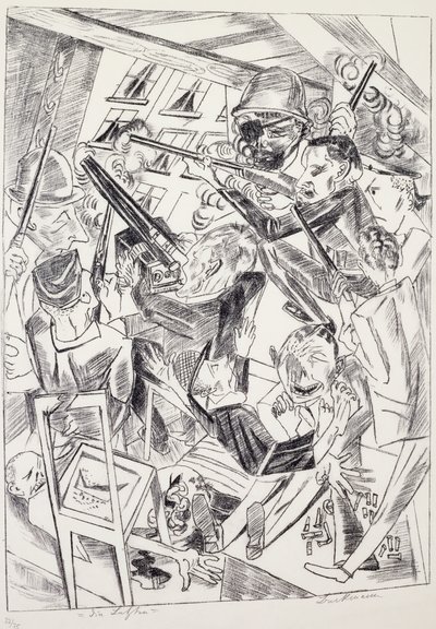 マックス・ベックマン (1884-1950) による最後のリトグラフ。 20世紀ドイツ。 作： Max Beckmann