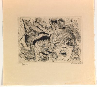 シアター、ポートフォリオ「Faces」のプレート 8 作： Max Beckmann