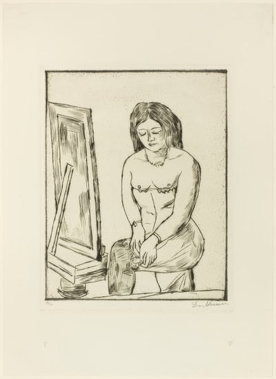 トイレット（鏡の前 作： Max Beckmann