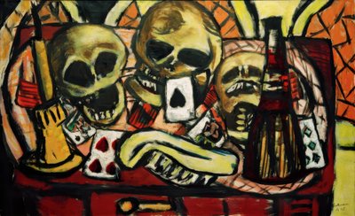 スカルの静物画 作： Max Beckmann