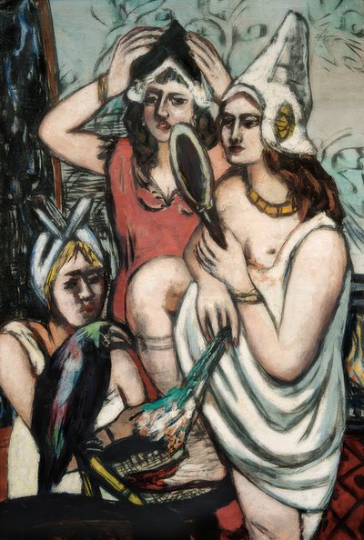 コスチュームパーティーの前に（女性3人 作： Max Beckmann