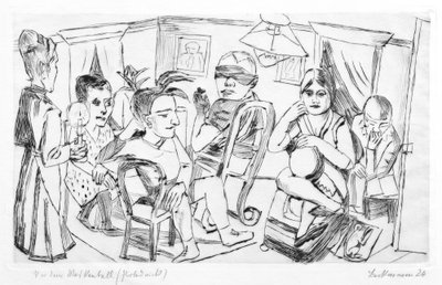 仮面舞踏会の前に 作： Max Beckmann