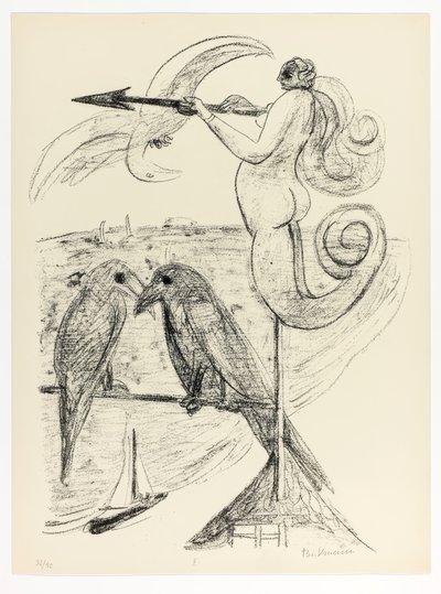 ウェザーベイン、プレート2、デイアンドドリームより 作： Max Beckmann
