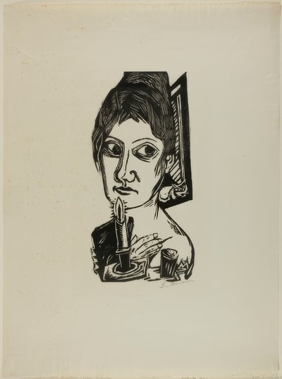 キャンドルを持つ女性 作： Max Beckmann