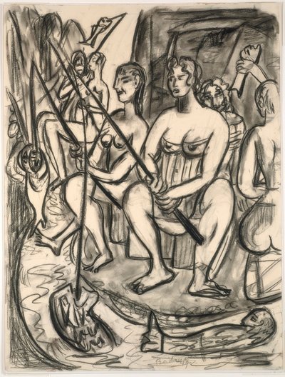 女性の釣り 作： Max Beckmann