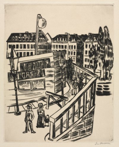 木製の橋 作： Max Beckmann
