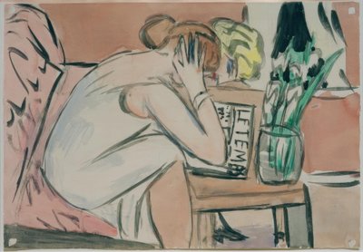 読書する二人の女の子 作： Max Beckmann