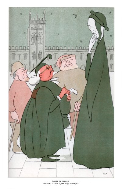 オックスフォードのダンテ、監督：あなたの名前と大学、1904 作： Henry Maximilian Beerbohm