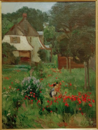 花を摘む子供 作： Max Bergmann