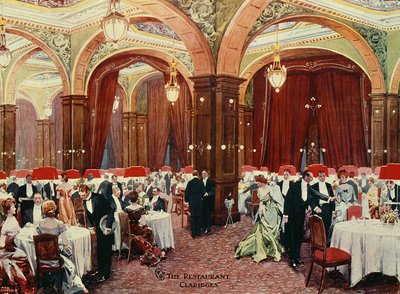 クラリッジズホテル、ロンドン、1900年頃（カラーリソ） 作： Max Cowper
