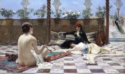 トルコ人女性 - Peinture de Ferdinand Max Bredt (1860-1921) - 1893 - 油彩・キャンバス - 60,5x100,5 - 個人蔵 作： Max Ferdinand Bredt