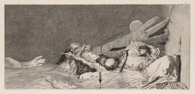 手袋：不安、1880年。 作： Max Klinger
