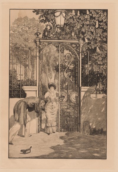 ゲート・アム・トールにて、1887年。 作： Max Klinger