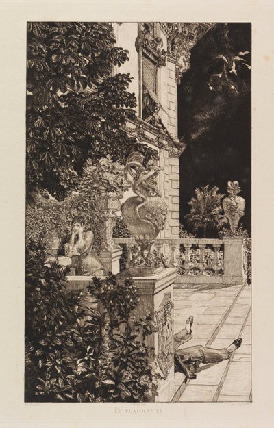 フラグランティで、ドラマ、作品 IX ドラマメン、作品 IX、1883 年から。 作： Max Klinger
