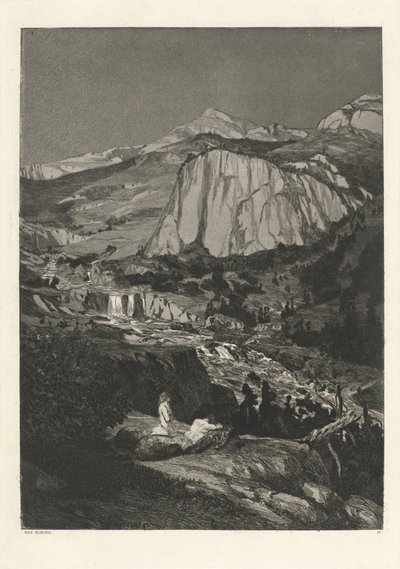 月明かりの夜 Mondnacht: pl.4、1881年発行。 作： Max Klinger