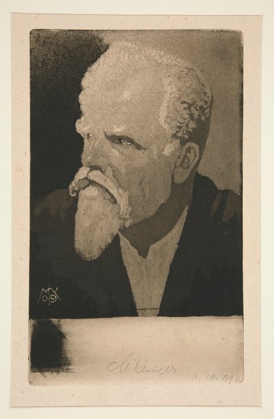 葉巻を持った自画像 作： Max Klinger