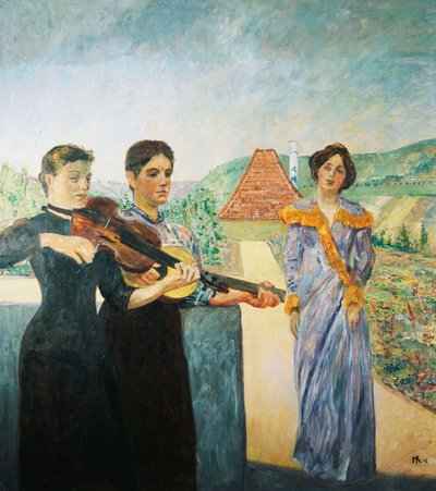 ぶどう畑の3人の女性。ぶどう畑の3人の女性、1912 作： Max Klinger