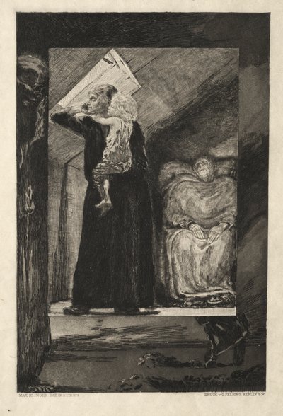 フォン・トーデI、作品II、1889年No. 9. 作： Max Klinger