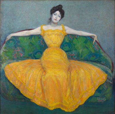 黄色の女性、1899年。 作： Max Kurzweil
