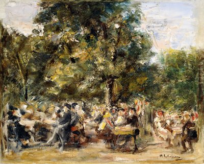 ハーフェル川沿いのガーデンレストラン。ガルテンロッカルアンデアハヴェル、1933 作： Max Liebermann