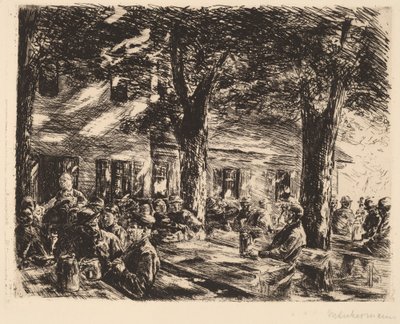 ローゼンハイムの酒場の庭 作： Max Liebermann