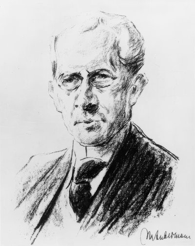 アルノホルツ- Lith。By Max Liebermann 作： Max Liebermann